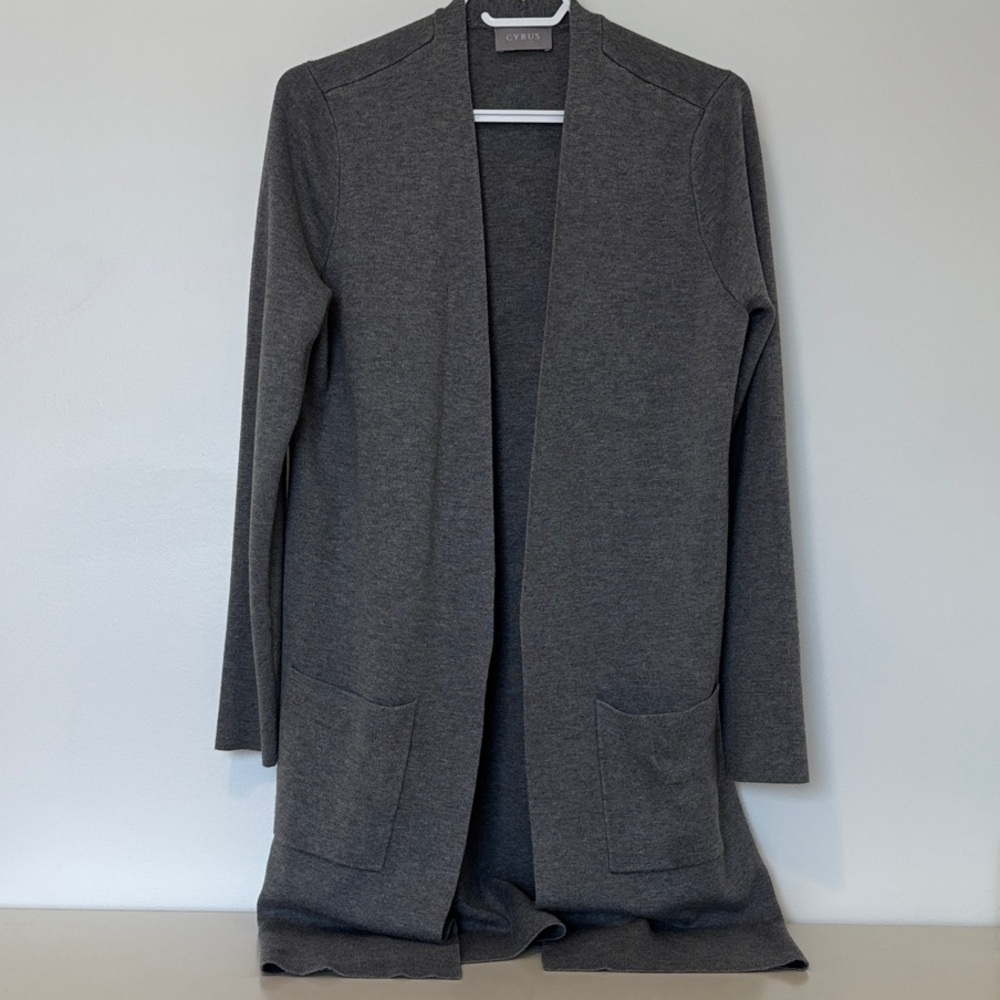 Cyrus Charcoal Open Front Blazer